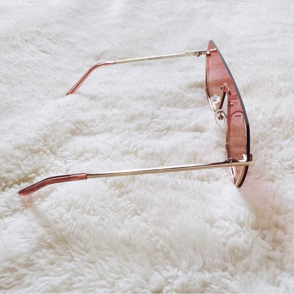 Kalia Pink Rimless Sleek Sunglasses - Picture 8 of 11